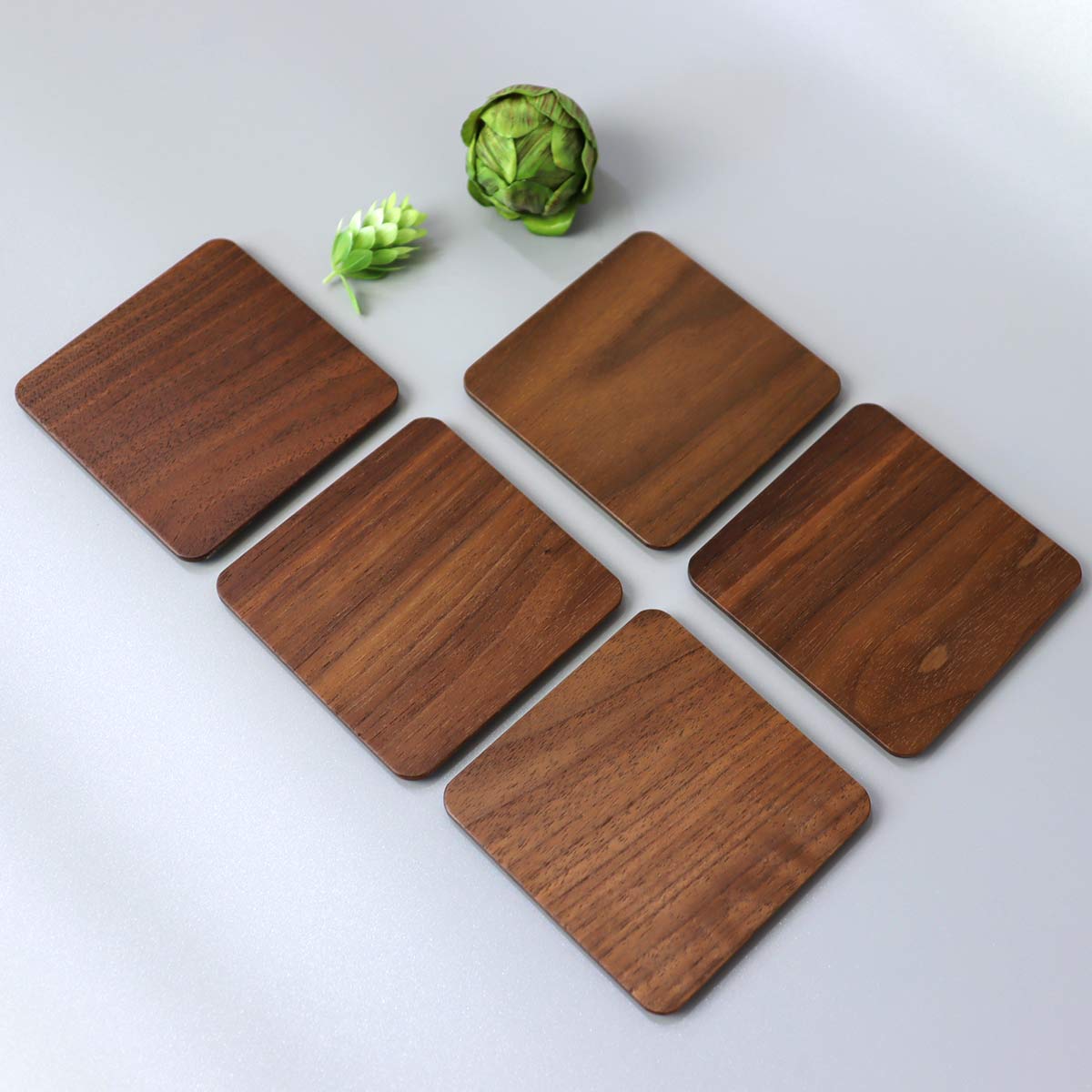 桜製作所 コースター 5枚セット ウォールナット 中古