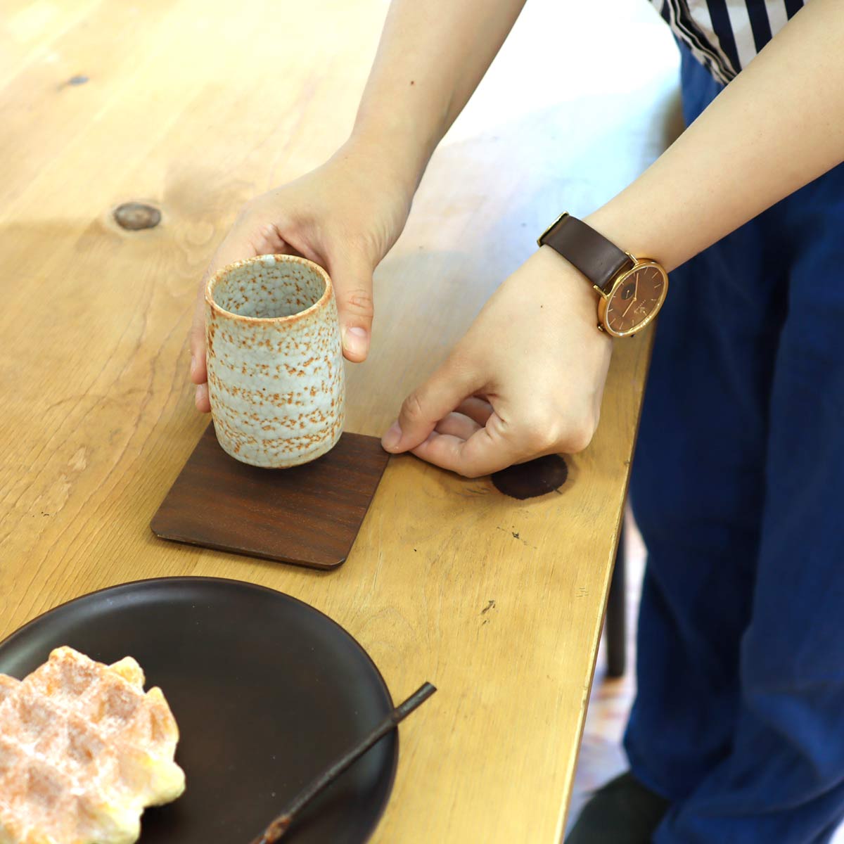 桜製作所 コースター 5枚セット ウォールナット 中古