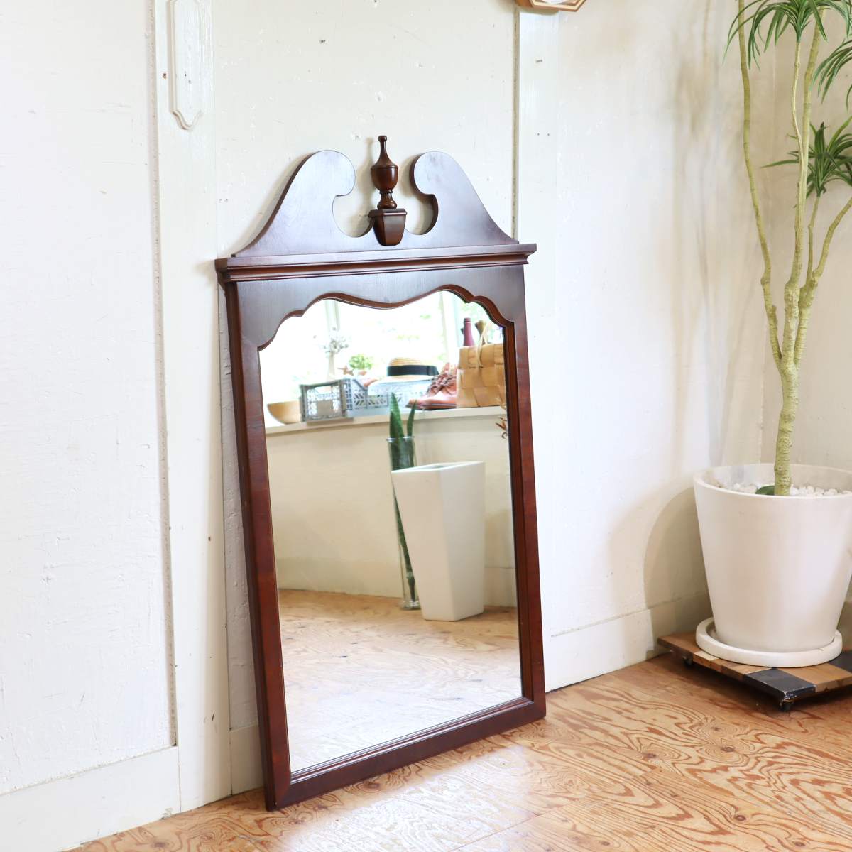 ドレクセルヘリテイジ / DREXEL HERITAGE CARLETON CHERRYシリーズ ミラー 木製 中古