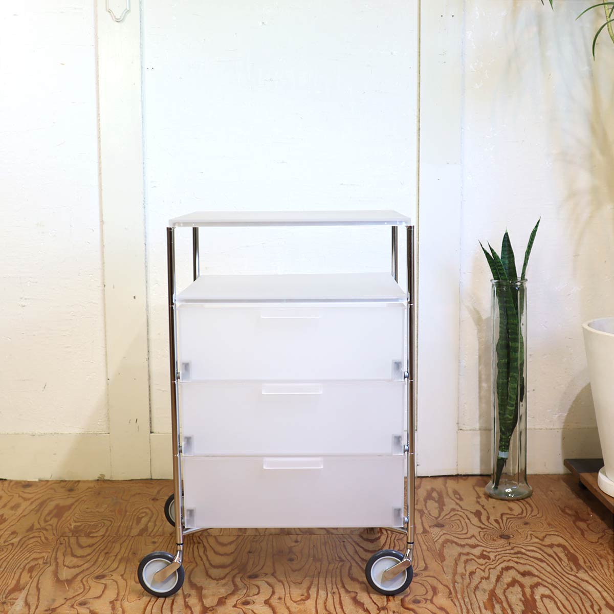 カルテル / Kartell モビル4ワゴン 引出し3+オープン アイス 中古 半 