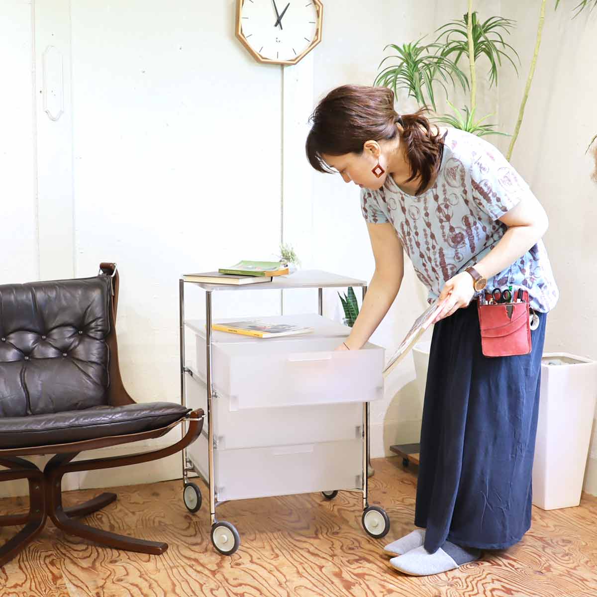 カルテル / Kartell モビル4ワゴン 引出し3+オープン アイス 中古