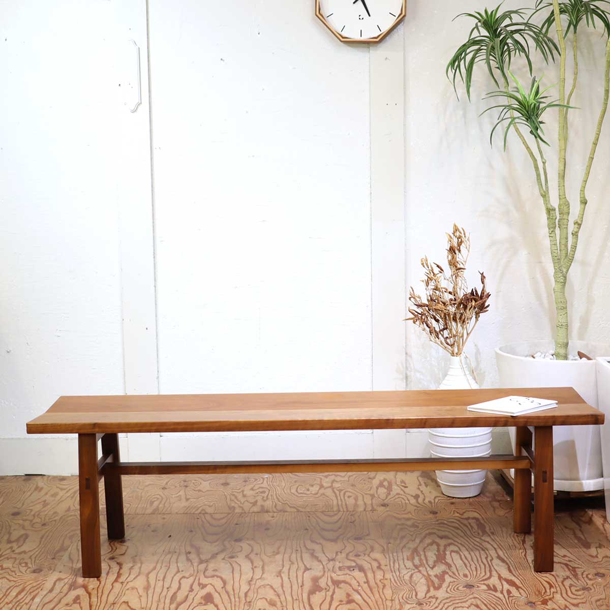 シラカワ ダイニングベンチ 飛騨家具 ブラックウォールナット SB-BW115 無垢材 中古