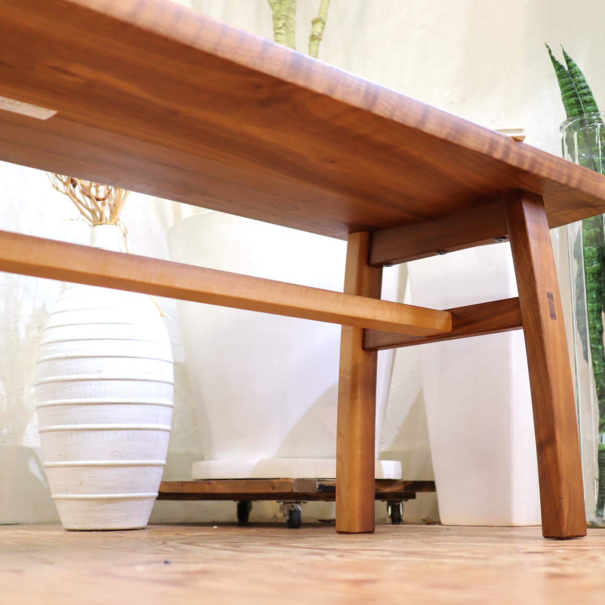 シラカワ ダイニングベンチ 飛騨家具 ブラックウォールナット SB-BW115 無垢材 中古