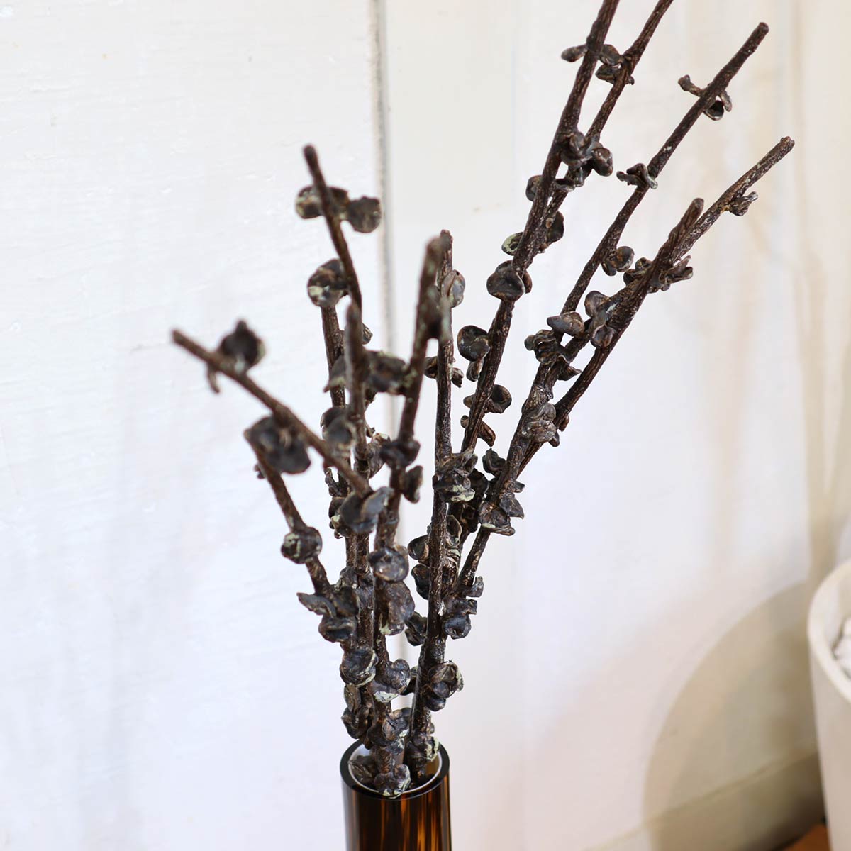 フラワーベース 花器 マーブル イエロー 造花 中古