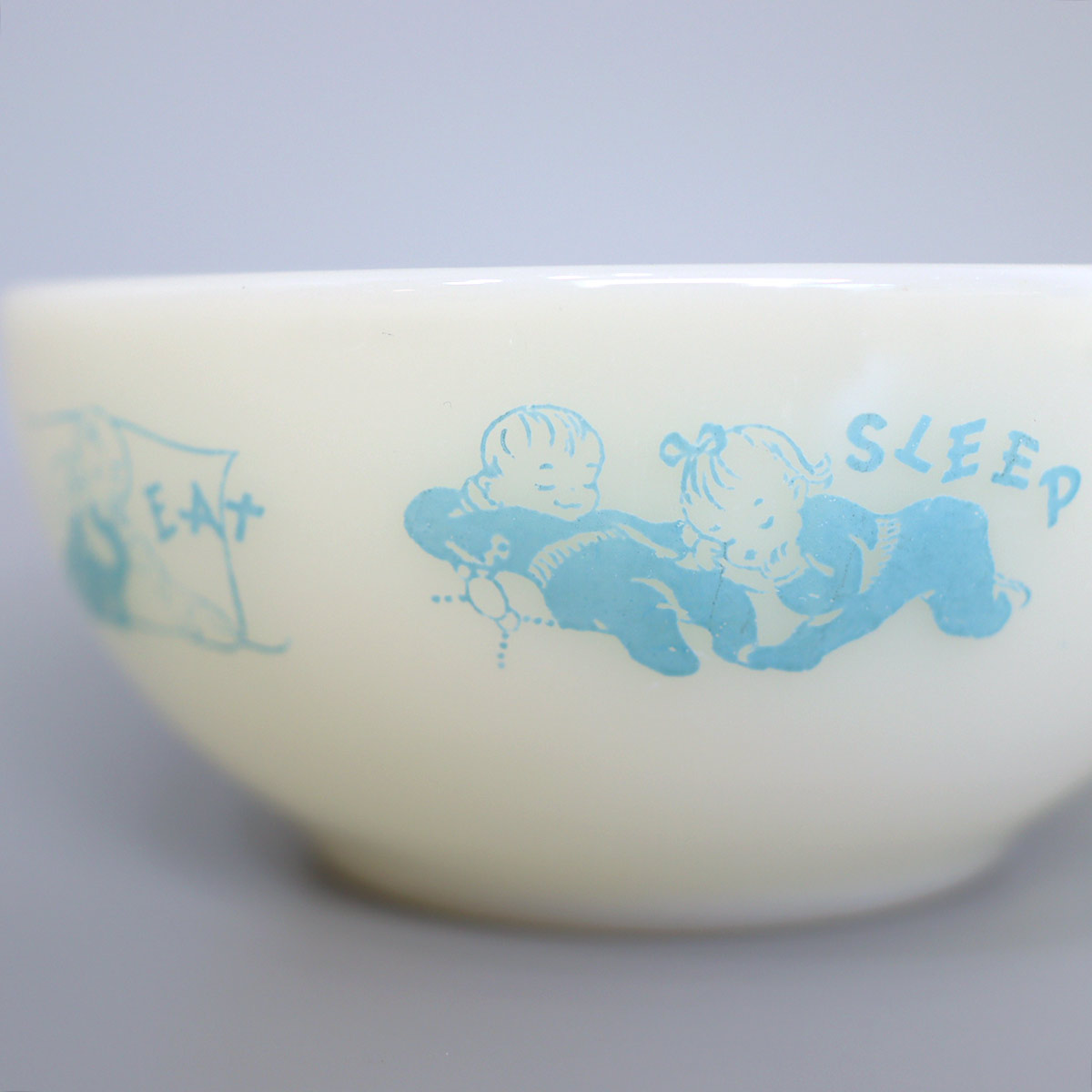 ファイヤーキング / Fire-King チャイルドボウル SLEEP EAT PLAY ヴィンテージ