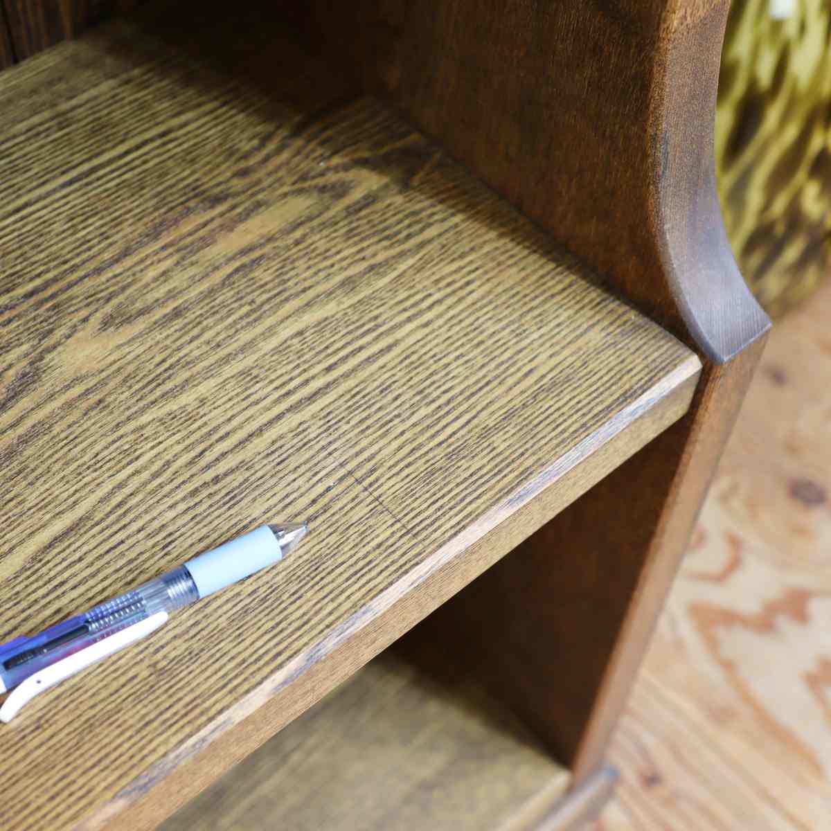 タモ無垢材 本棚 オープンシェルフ 飾り棚 中古