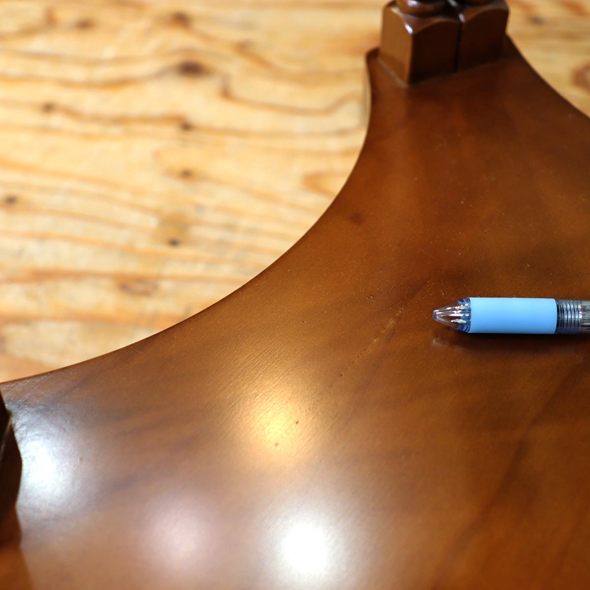 サイドテーブル 花台 オーバル 楕円 クラシカル 象嵌 中古