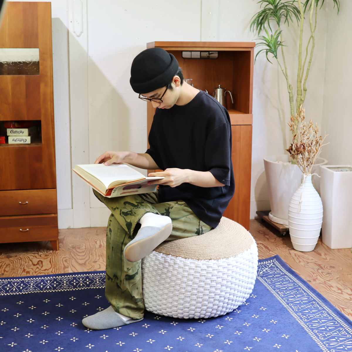 メゾンデュモンド / MAISONS du monde オットマン プフ スツール 中古