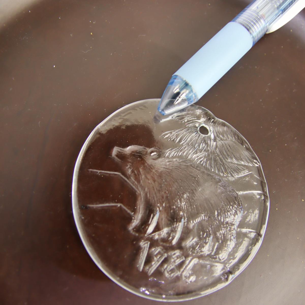 ヌータヤルヴィ / Nuutajarvi ガラスオーナメント6点set フィンランド 中古