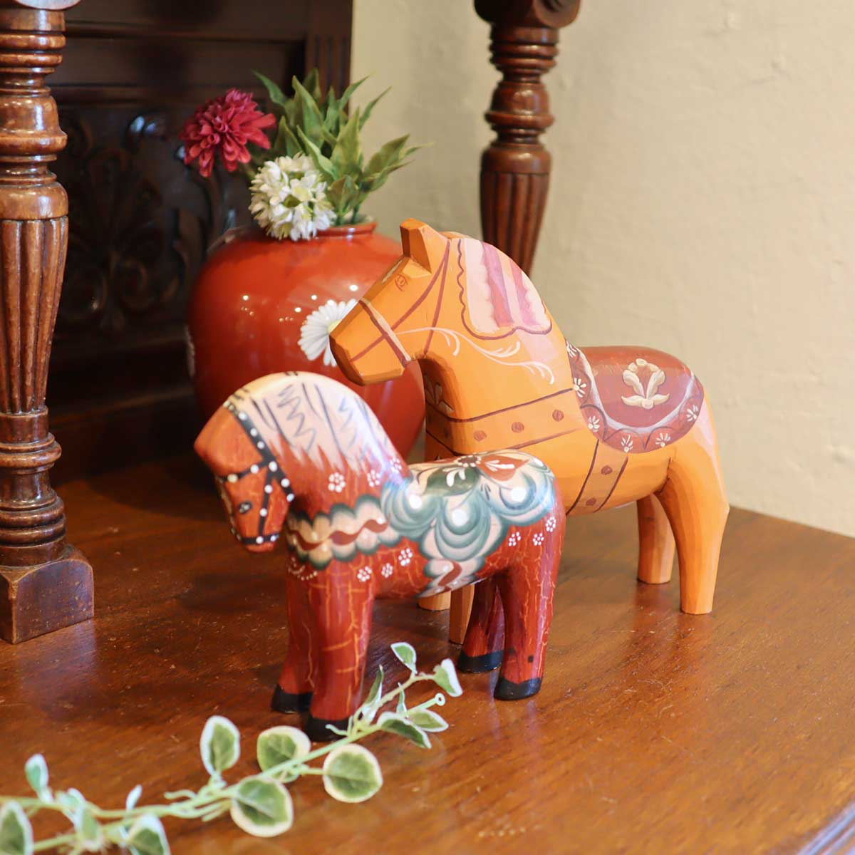 フェーネス ヘムスロイド / Farnas Hemslojd ダーラナホース レッド スウェーデン 置物 中古