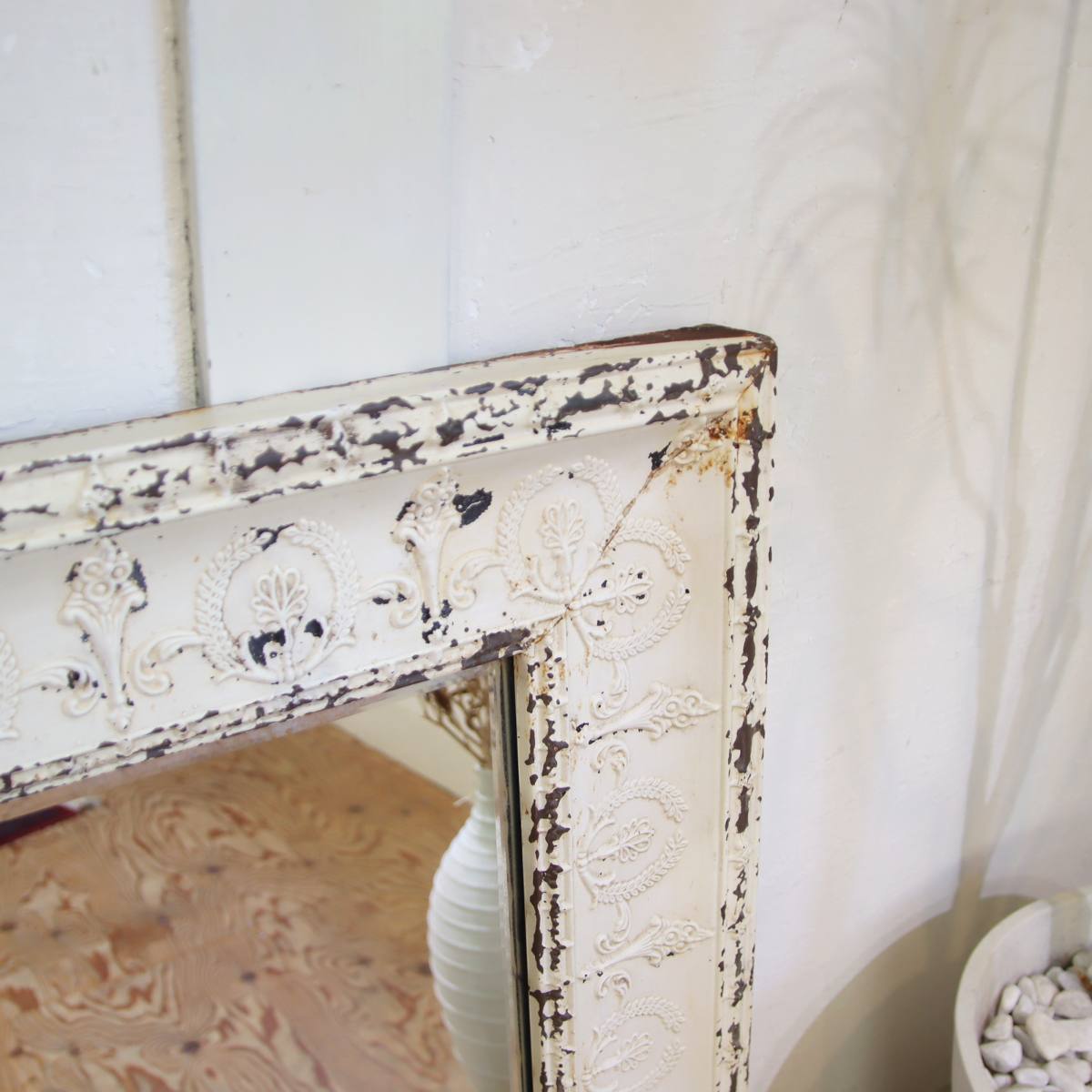 ウォールミラー シャビー アンティーク仕上げ 中古