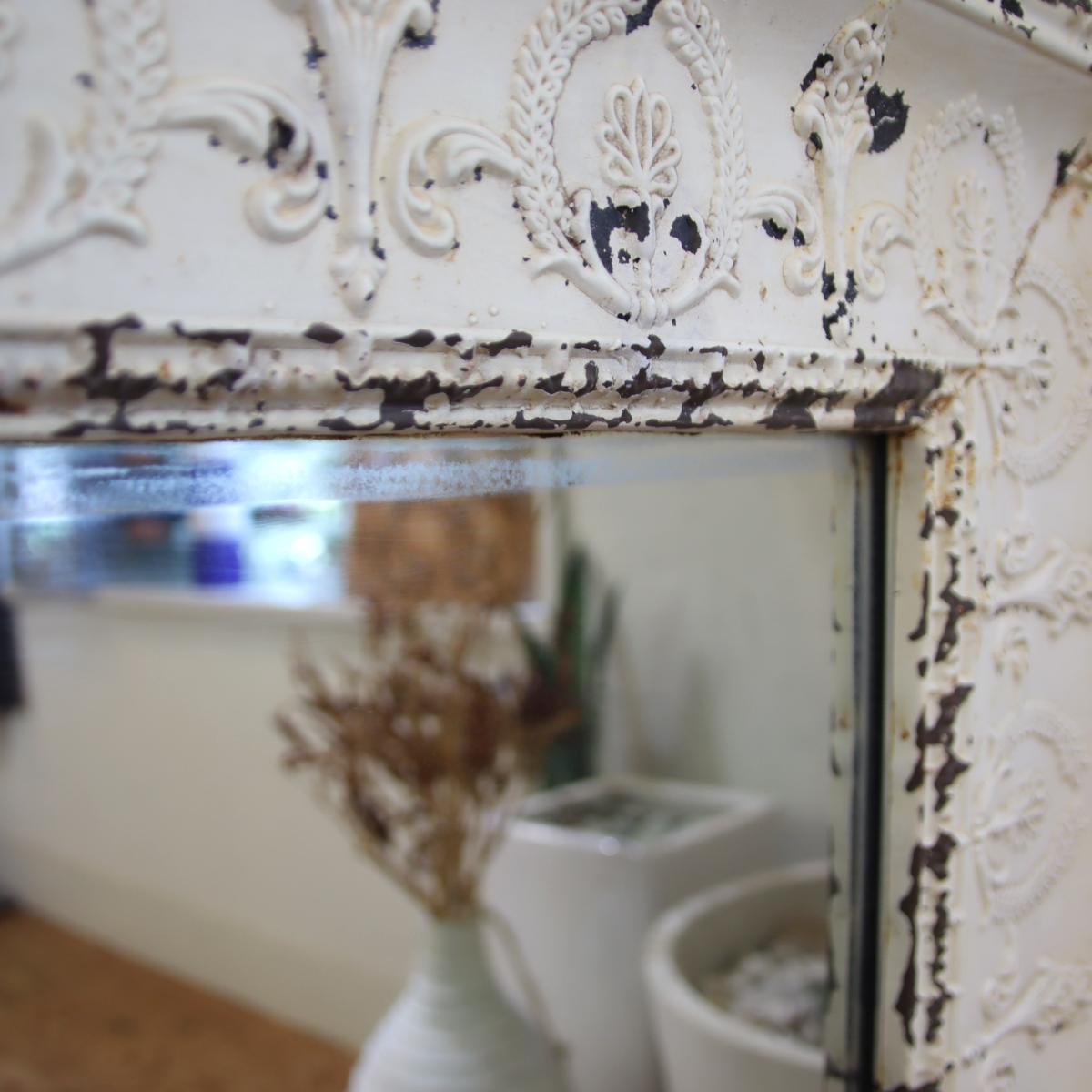 ウォールミラー シャビー アンティーク仕上げ 中古
