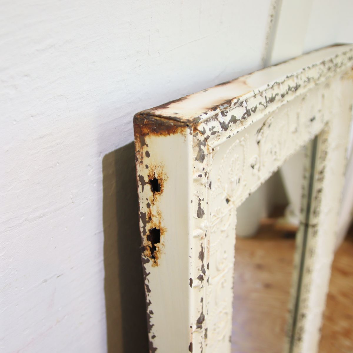 ウォールミラー シャビー アンティーク仕上げ 中古