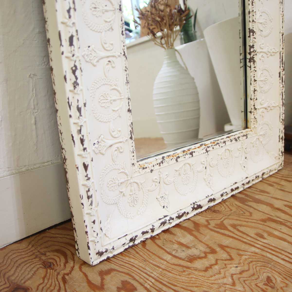 ウォールミラー シャビー アンティーク仕上げ 中古