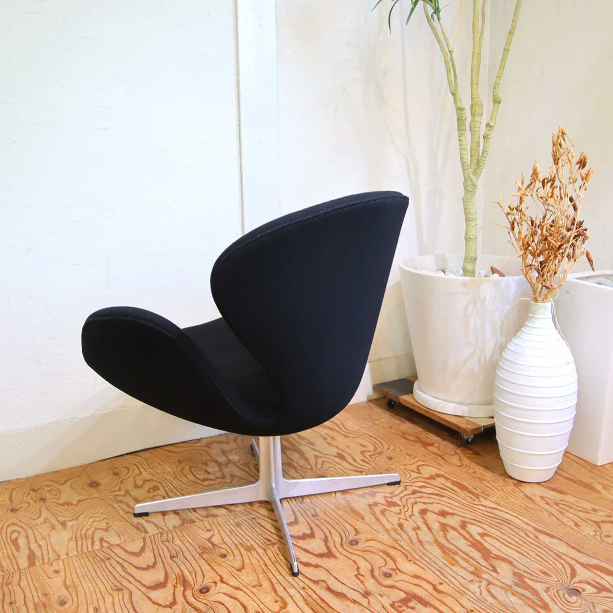 フリッツハンセン / FRITZ HANSEN スワンチェア / SWAN FH3320 アルネ・ヤコブセン ブラック 北欧 デンマーク ヴィンテージ<i>動画</i>