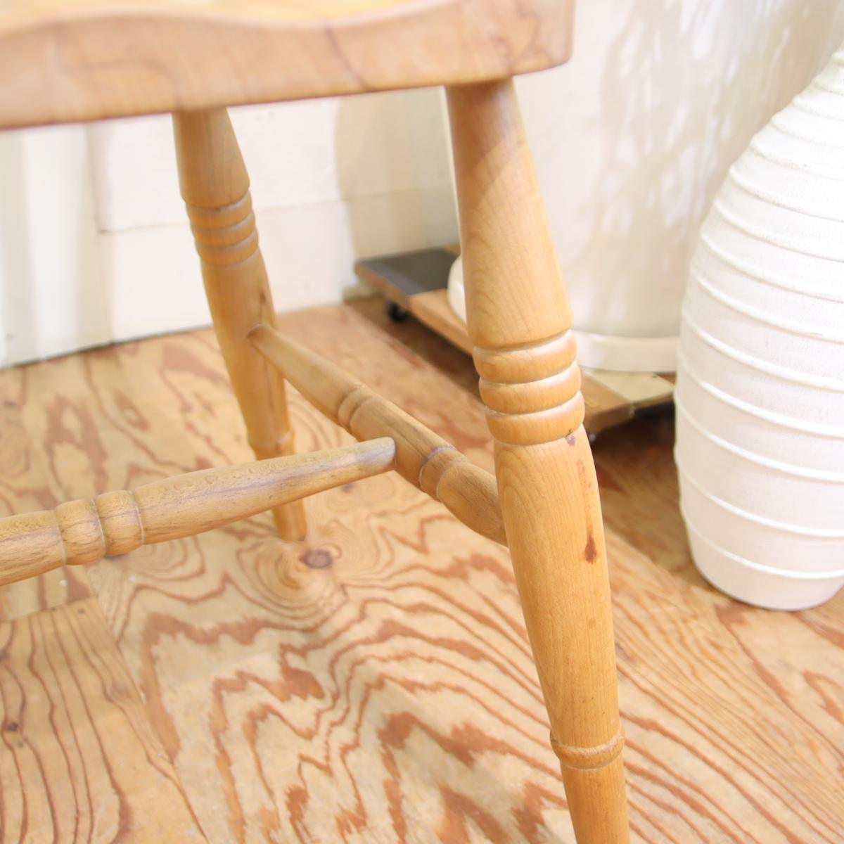 スラットバックチェア 【1】ダイニングチェア ビーチ材 中古