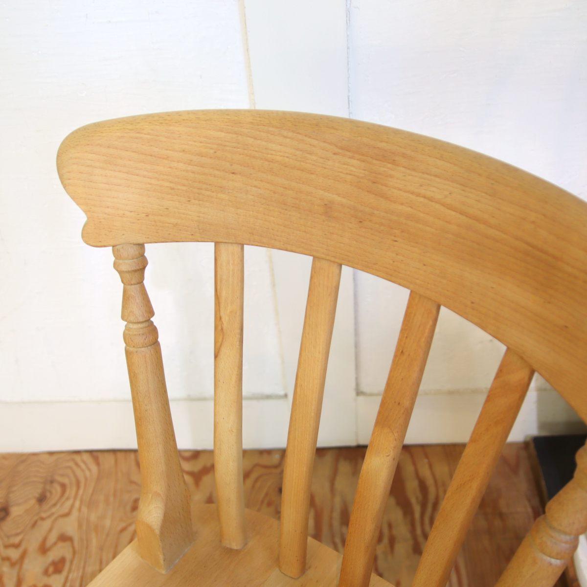 スラットバックチェア 【2】ダイニングチェア ビーチ材 中古