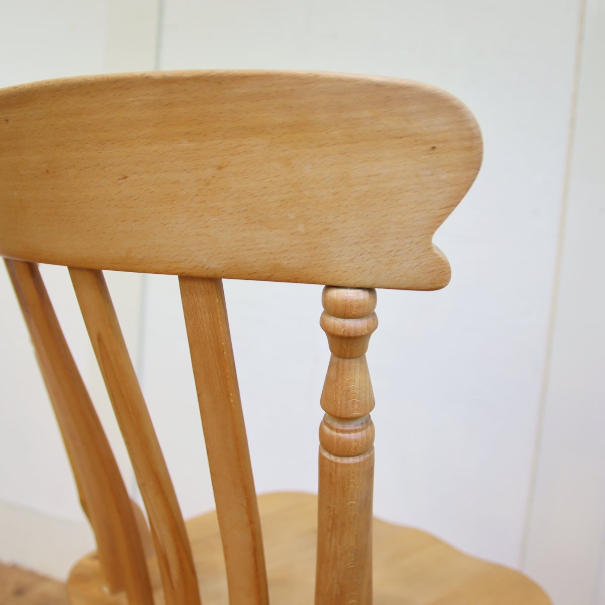 スラットバックチェア 【3】ダイニングチェア ビーチ材 中古