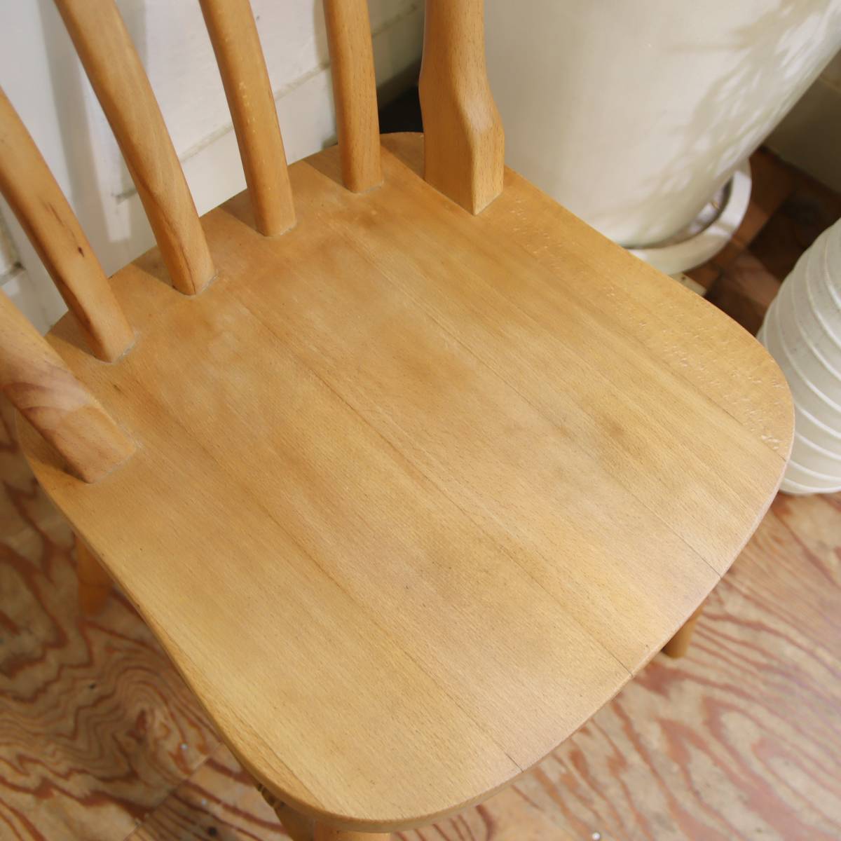 スラットバックチェア 【3】ダイニングチェア ビーチ材 中古