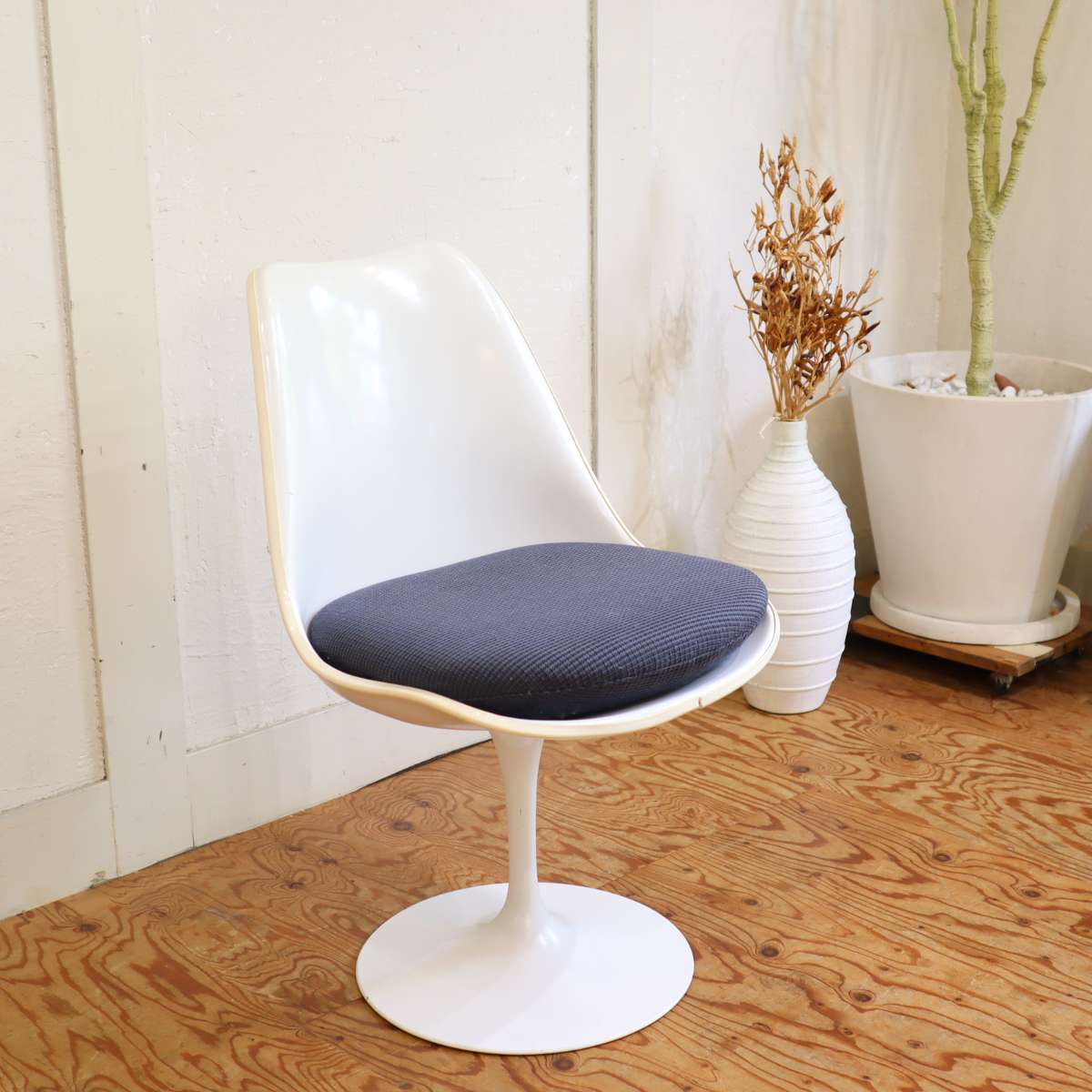 ノール / Knoll チューリップチェア ブルー ダイニングチェア エーロサーリネン 【9】 ヴィンテージ