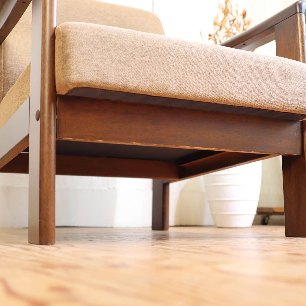 アームチェア 1Pソファ 【2】レトロ サンドベージュ ヴィンテージ