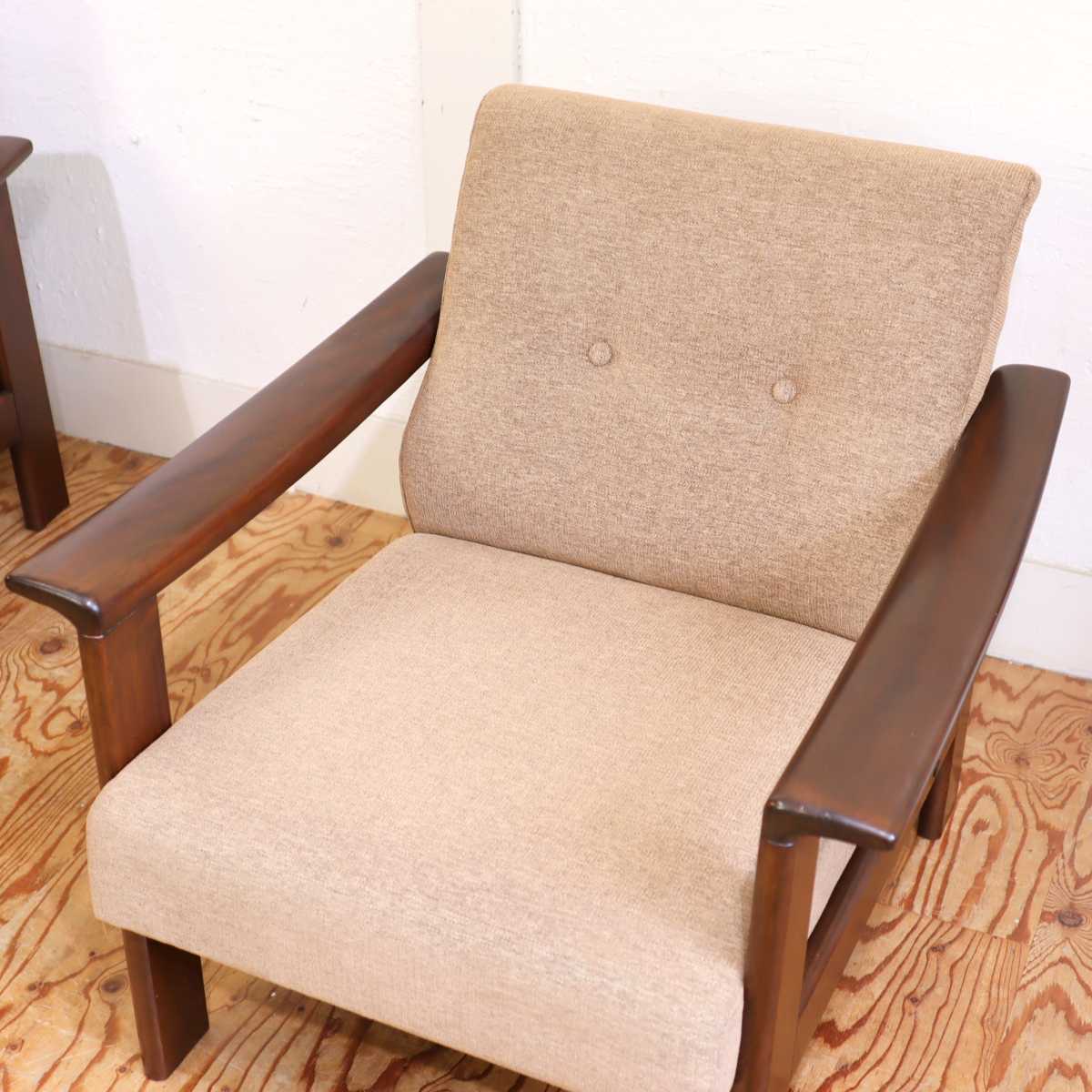 アームチェア 1Pソファ 【2】レトロ サンドベージュ ヴィンテージ