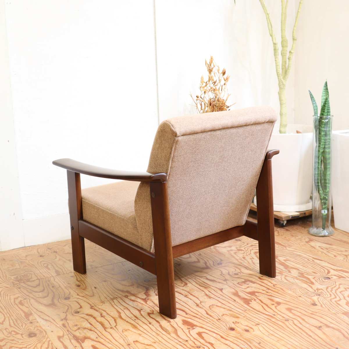 アームチェア 1Pソファ 【2】レトロ サンドベージュ ヴィンテージ