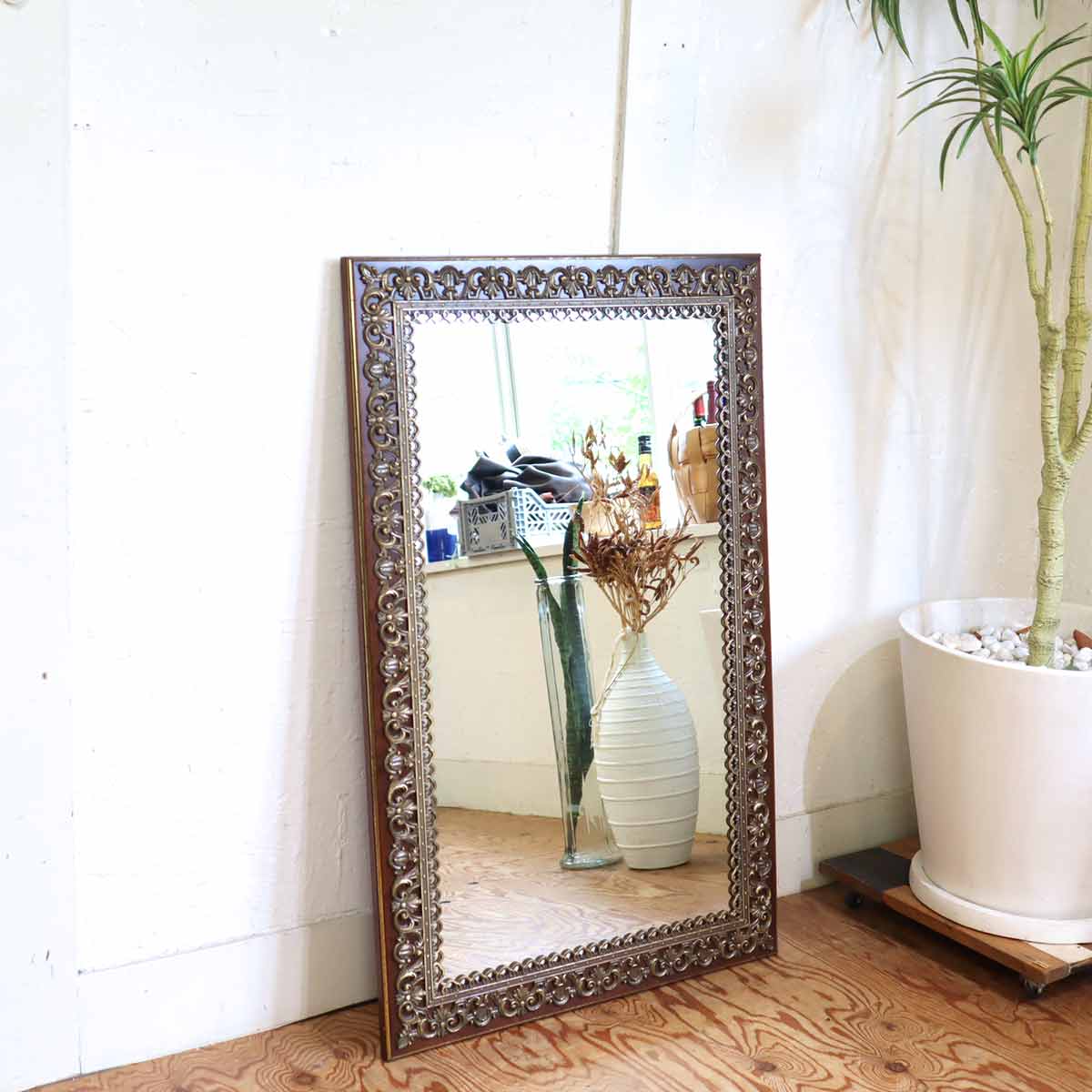 ウォールミラー クラシカル アンティーク風 中古