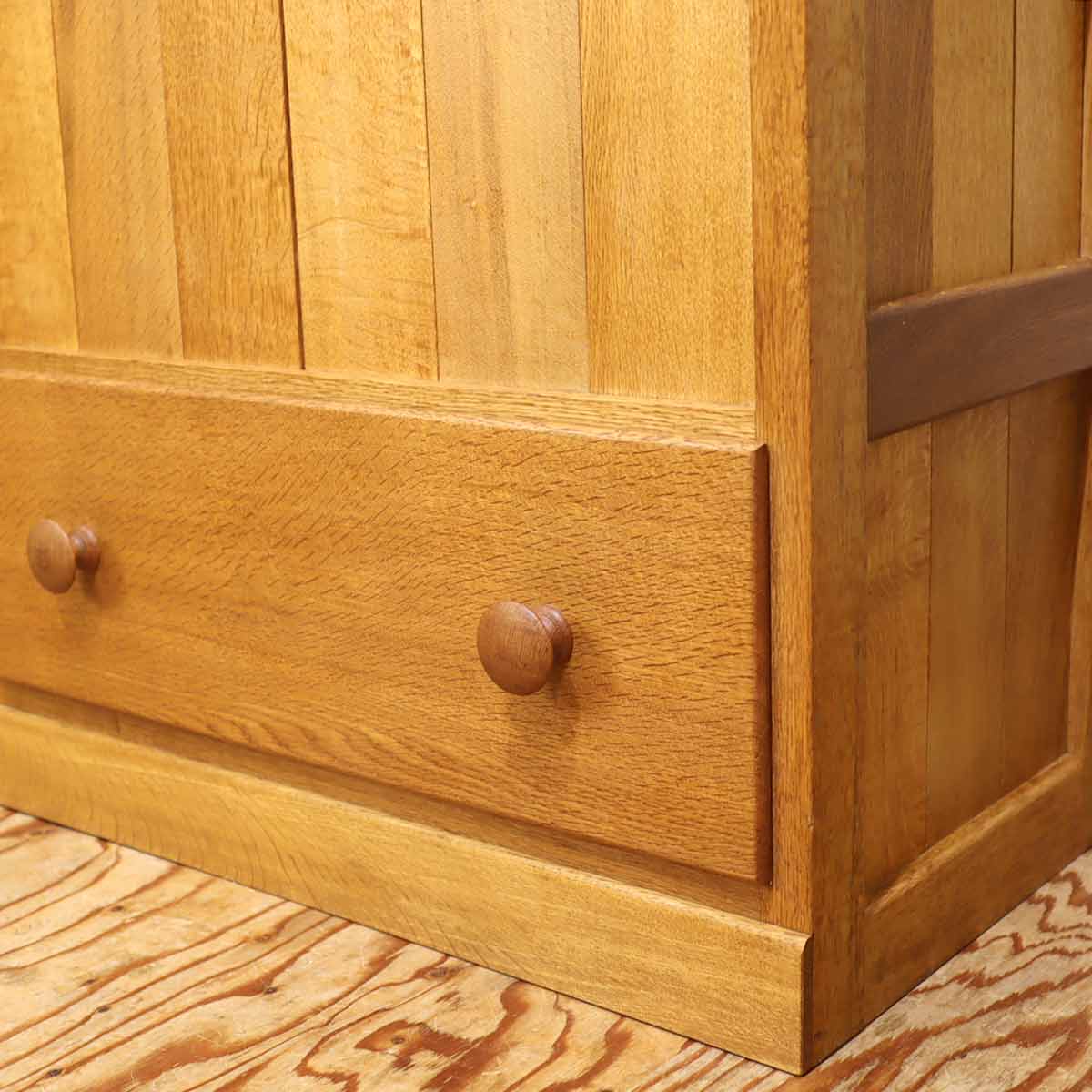 ナラ無垢材 キャビネット 収納箱【2】 中古