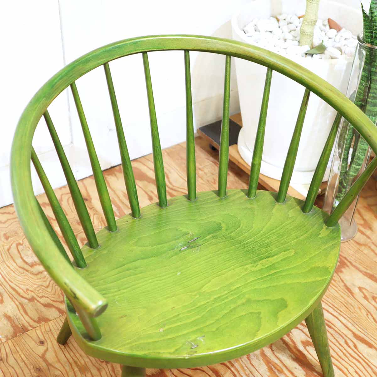 アームチェア グリーン ヴィンテージ スポークチェア