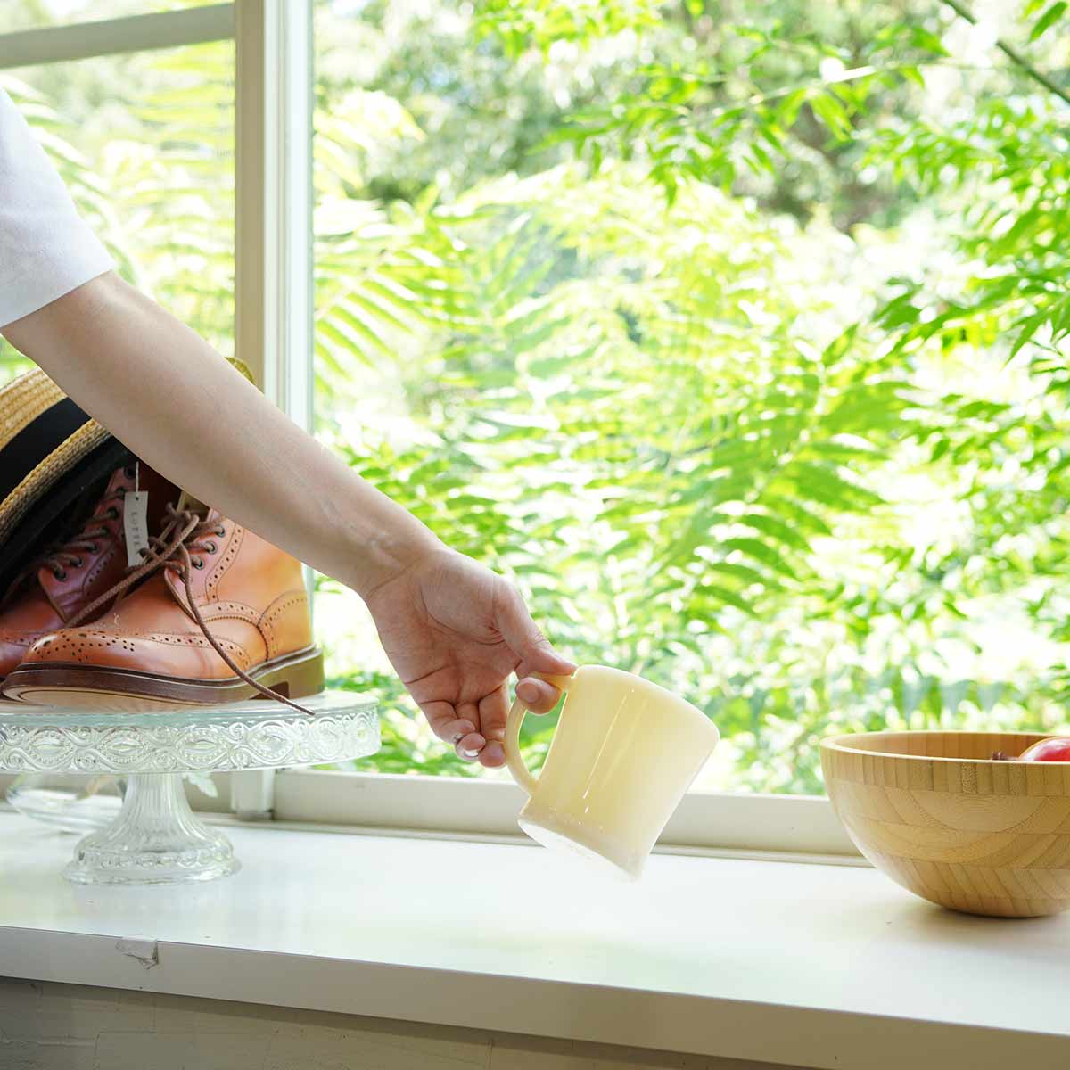 ファイヤーキング / Fire-King Dハンドルマグ アイボリー ヴィンテージ