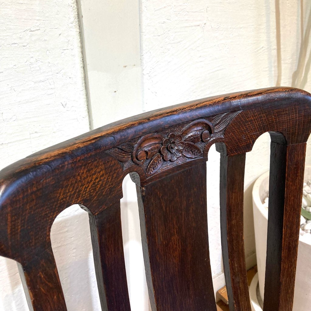 英国アンティーク ダイニングチェア オーク ブルー