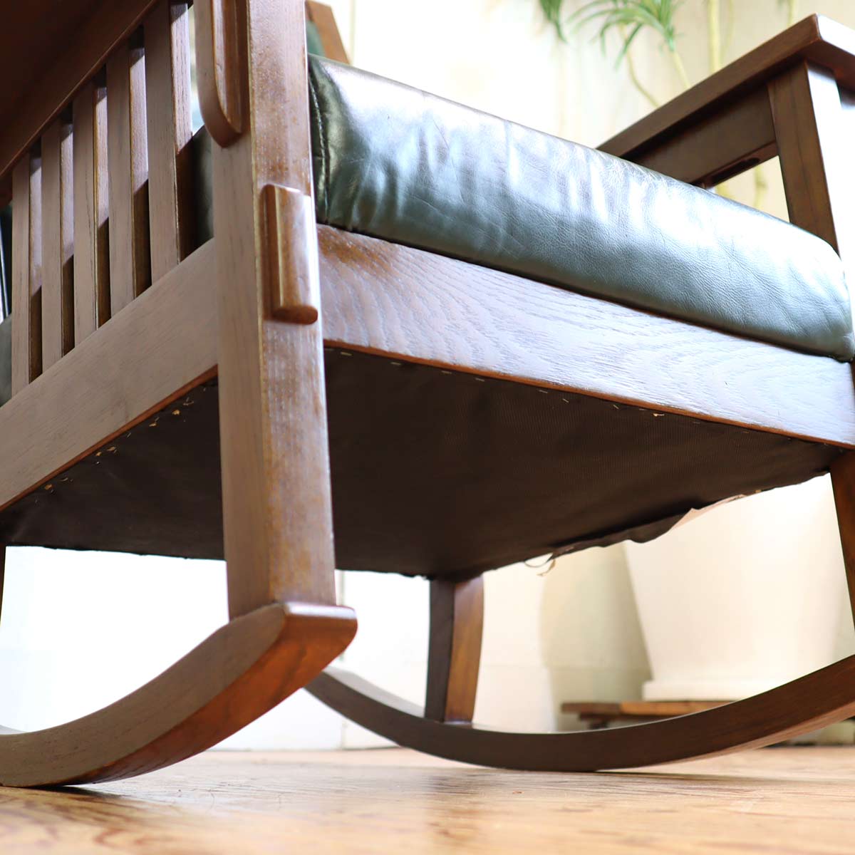 フレックススチ―ル・インダストリ―ズ / Flexsteel Industries ロッキングチェア 本革 グリーン 中古