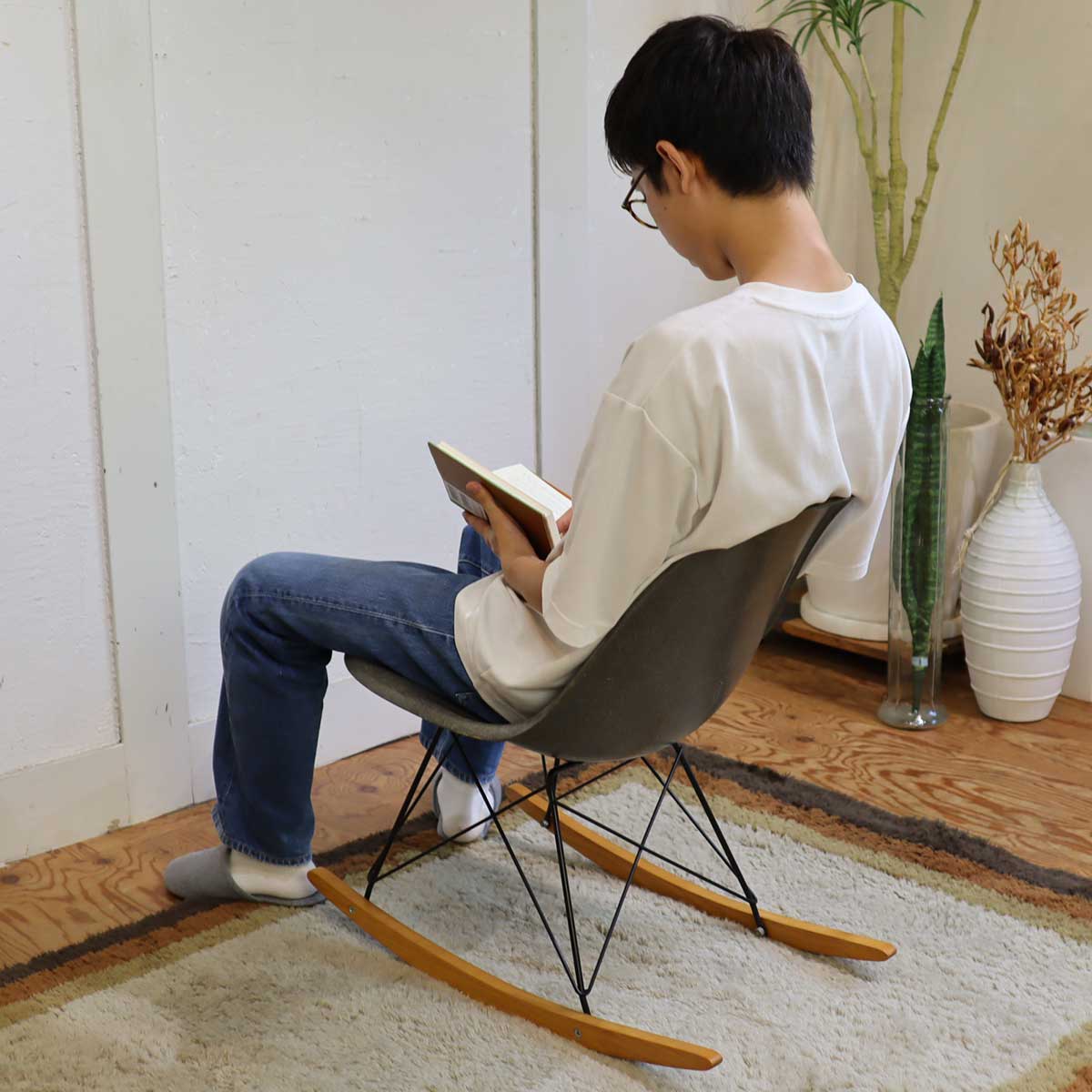ハーマンミラー / Herman Miller サイドシェルチェア 2nd ロッカーベース チャールズ&レイ・イームズ  FRP ヴィンテージ