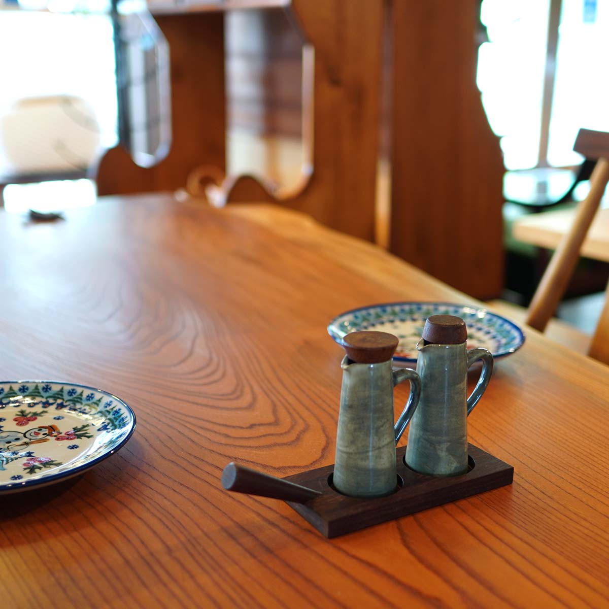 調味料入れ ビネガーボトル 醤油さし トレイ付き セット 古道具 ヴィンテージ