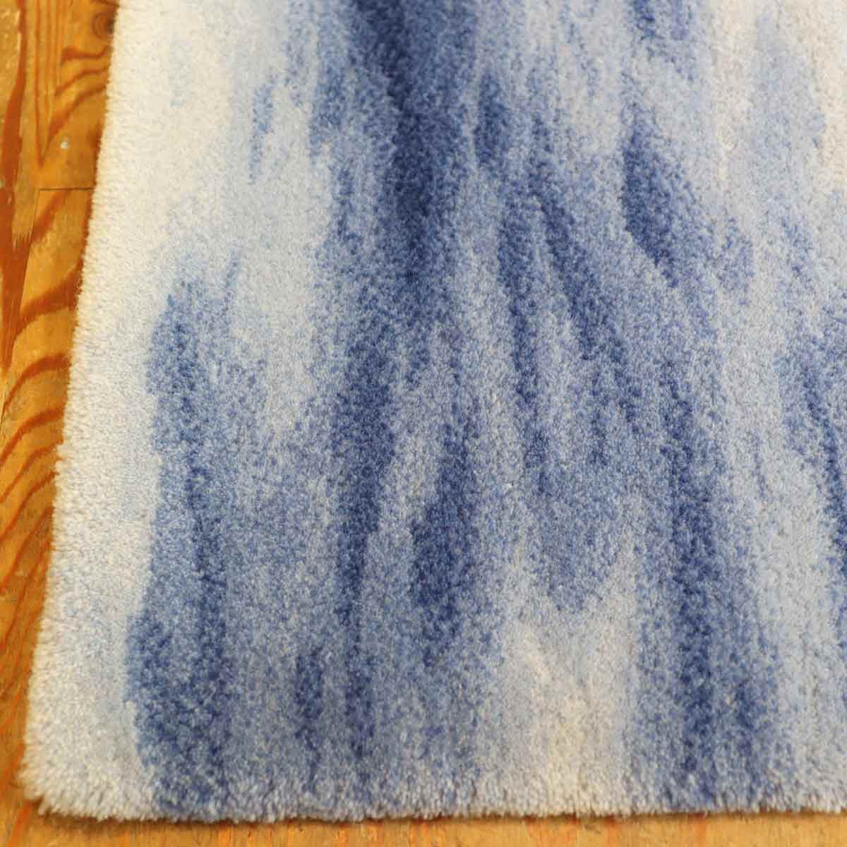 オリエンタルカーペット 山形緞通 UMI-Dark Blue M 絨毯 CF-0529-0007 中古