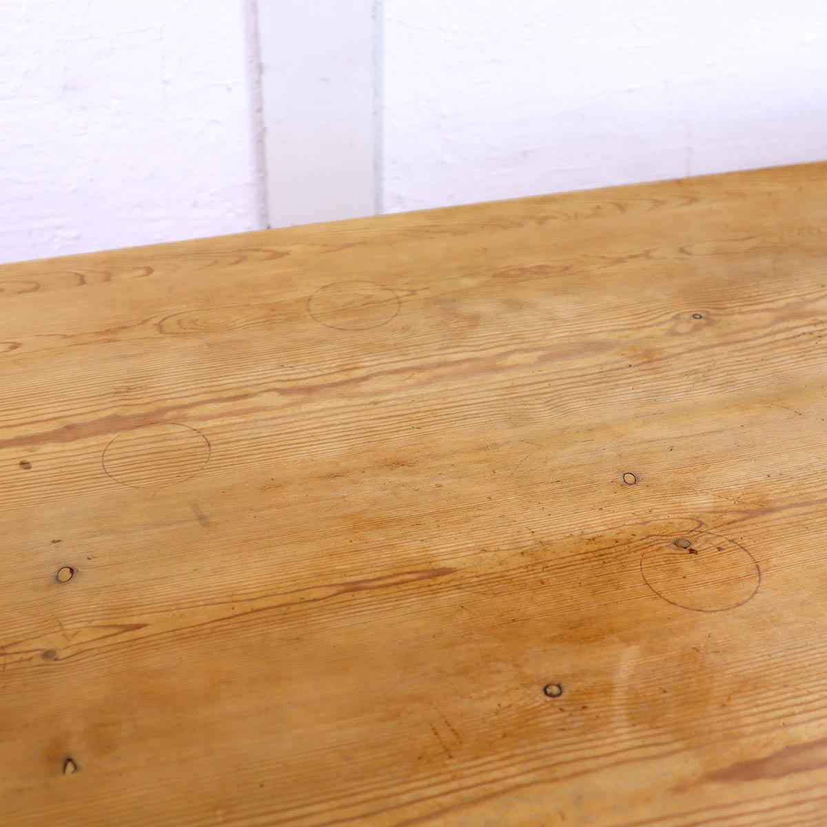 パイン材 ダイニングテーブル 作業台 4人掛け ヴィンテージ