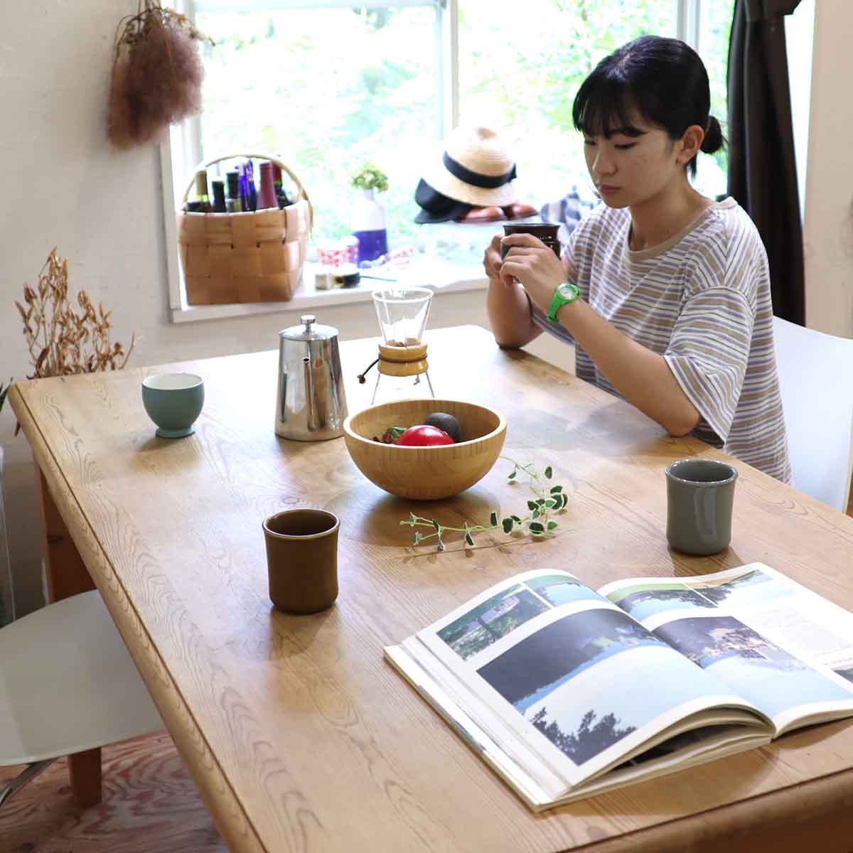 パイン材 ダイニングテーブル 作業台 4人掛け ヴィンテージ