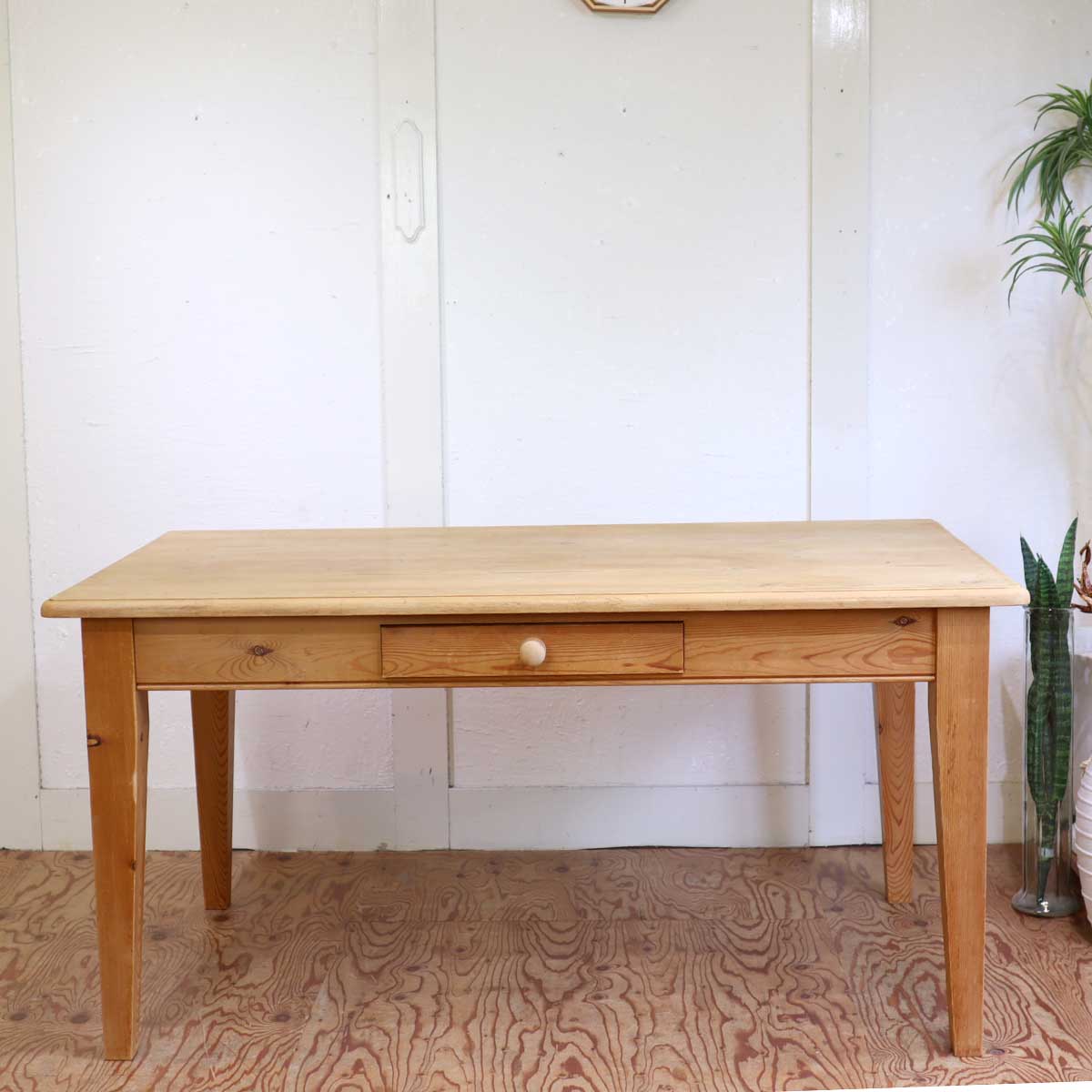 パイン材 ダイニングテーブル 作業台 4人掛け ヴィンテージ