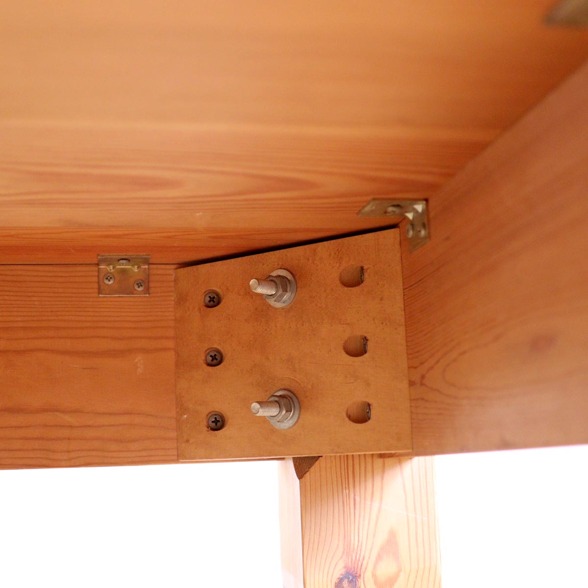 パイン材 ダイニングテーブル 作業台 4人掛け ヴィンテージ