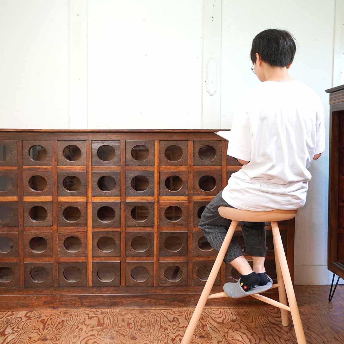 ワーナー / WERNER シューメーカーチェア NO.69 スツール ビーチ 北欧 ハイスツール中古