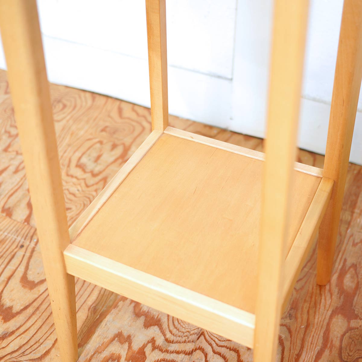 フラワースタンド 花台 飾り台 サクラ 無垢 円 中古