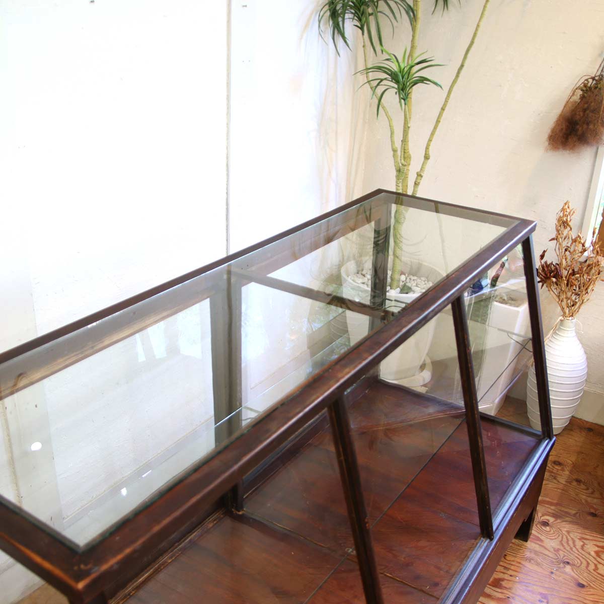 ガラスショーケース パンケース 陳列棚 ディスプレイケース アンティーク