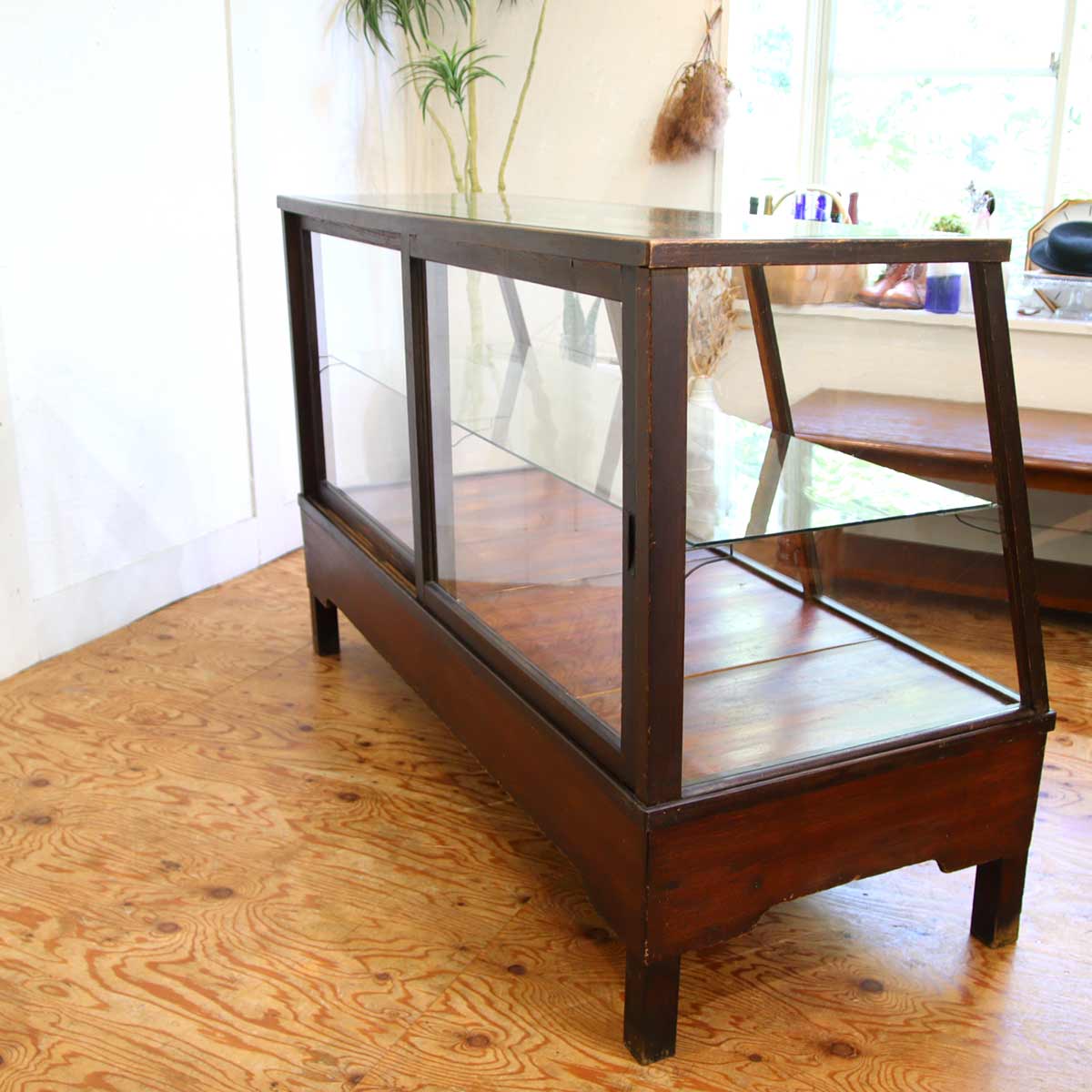 ガラスショーケース パンケース 陳列棚 ディスプレイケース アンティーク