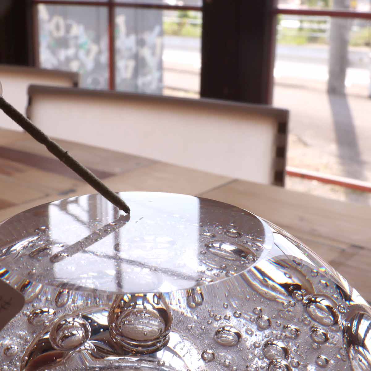 ヘンリーディーン / Henry Dean フラワーベース ガラス 花器 ベルギー 北欧 中古