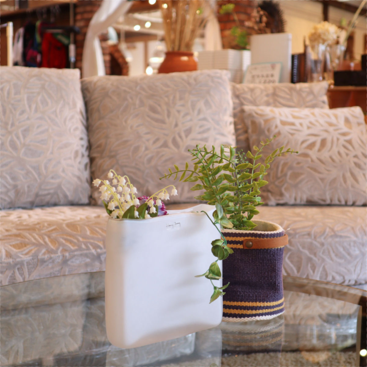 ヘンリーディーン / Henry Dean スクエアXSシリーズ フラワーベース ガラス 花器 ベルギー 中古