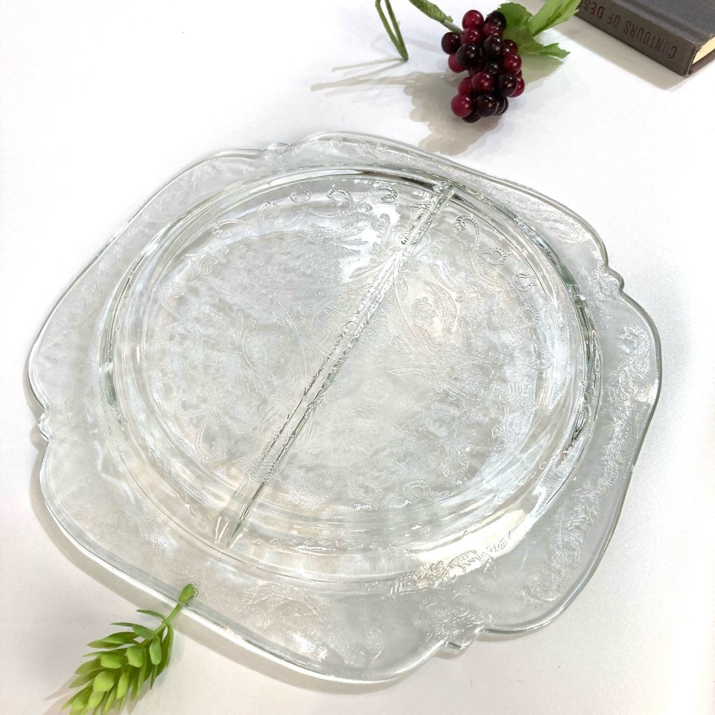 インディアナグラス / indiana glass マドリッド・ディバイデッドプレート ヴィンテージ