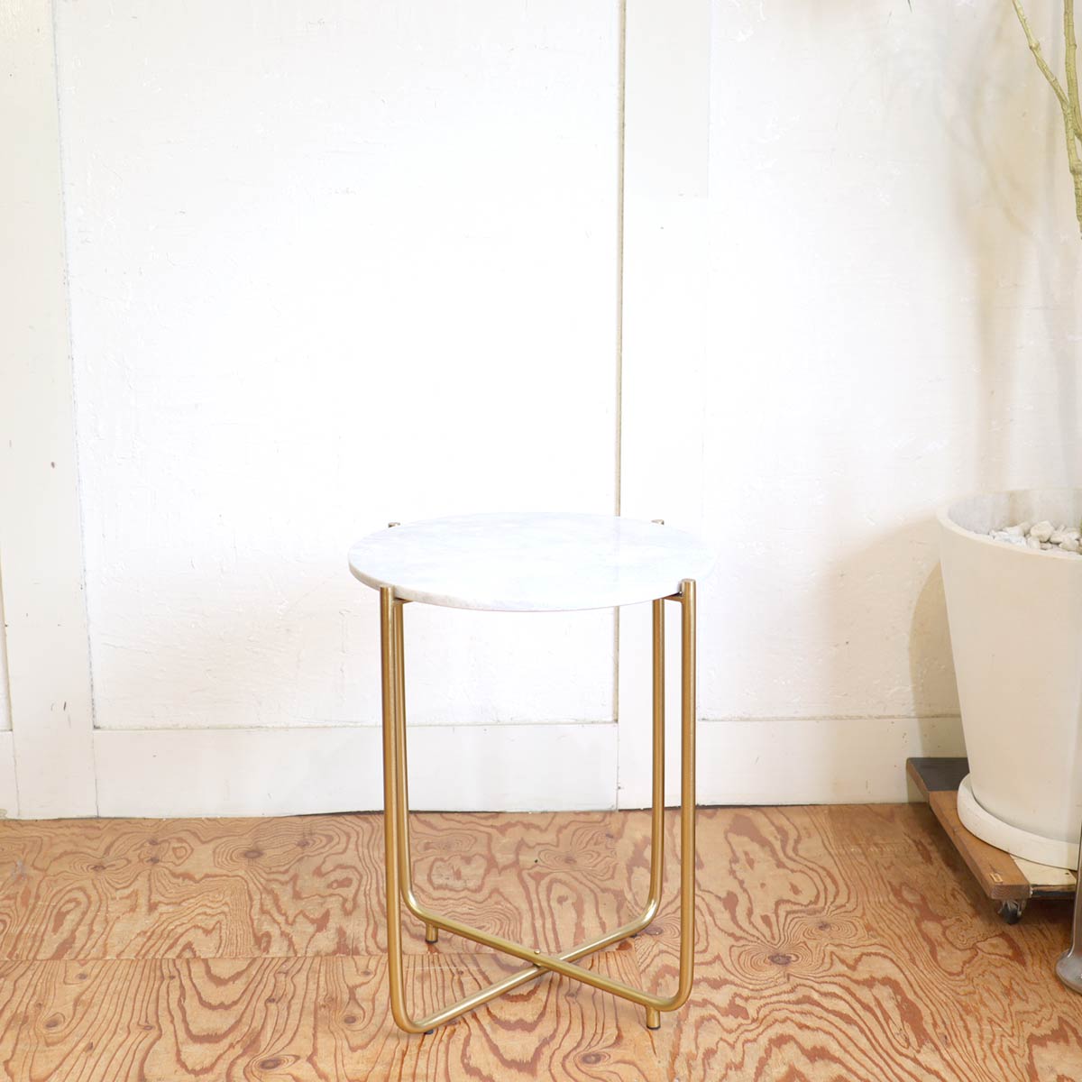 ザイファー / ZUIVER TIMPA MARBLE SIDE TABLE コーヒーテーブル サイドテーブル  ラウンドテーブル 大理石 中古