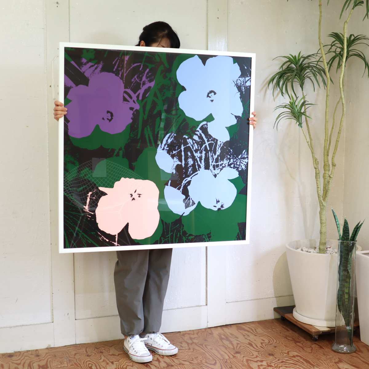 版画 サンデーBモーニング 「Flower11.64」アンディ・ウォーホル シルクスクリーン 保証書あり 中古