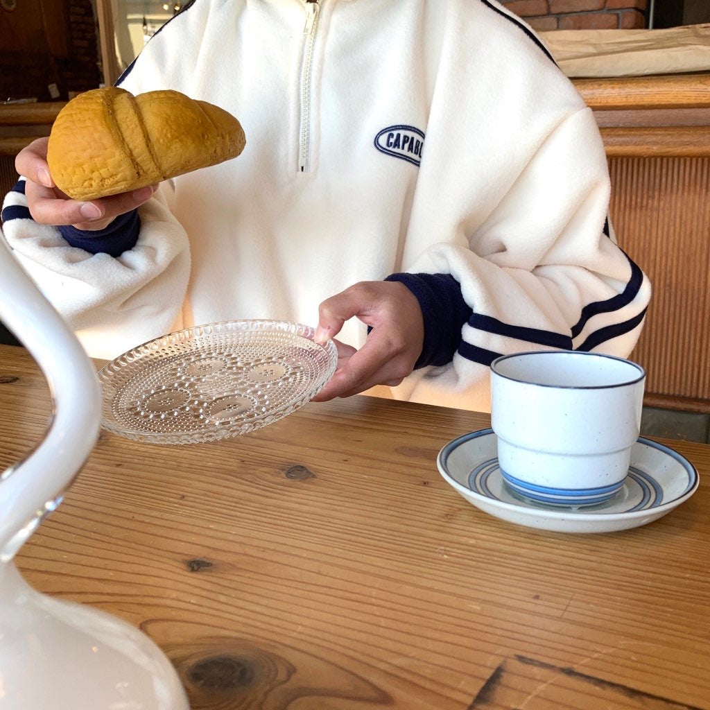 リーヒマエンラシ / Riihimäen Lasi グラッポニア プレート クリア17㎝ ヴィンテージ